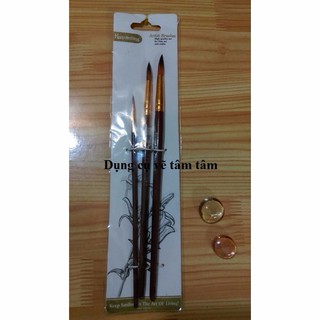 [Giá Tốt] Bộ cọ 3 cây đầu nhọn