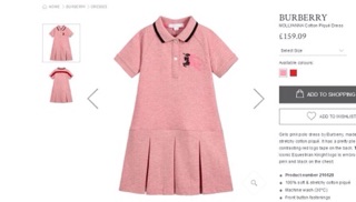 Váy polo Burberry xuất