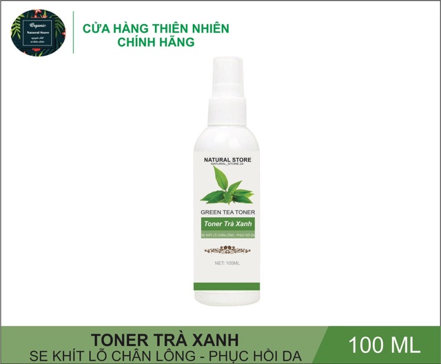 Toner Chiết xuất Trà Xanh 100% Organic - Green tea rose water - Cửa hàng thiên nhiên Handmade