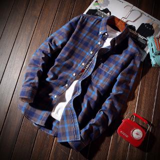 Áo Sơ Mi Caro Dài Tay Phong Cách Hàn Quốc Cho Nam