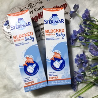 Date 03/27 Xịt muối biển cá heo Sterimar Pháp 100ml (loại màu cam)