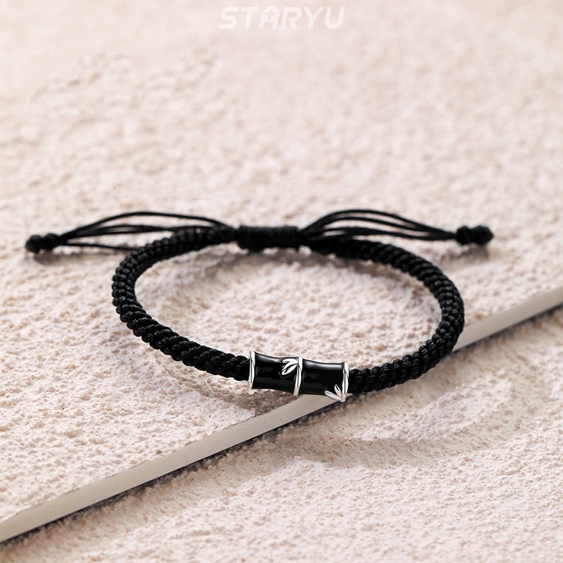 [Staryu] Vòng Tay Dây Bện Bằng Tre Có Thể Điều Chỉnh Dành Cho Cặp Đô