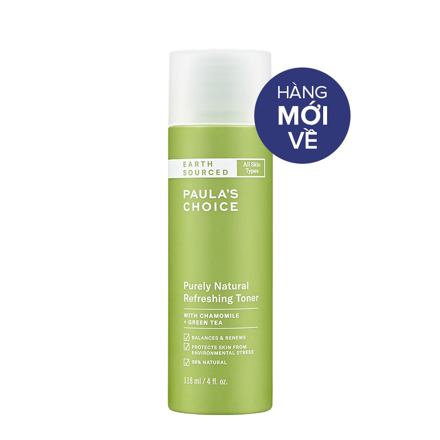 Nước hoa hồng nguồn gốc thiên nhiên Paula's Choice Purely Natural Refreshing Toner 118ml - 8510 | BigBuy360 - bigbuy360.vn
