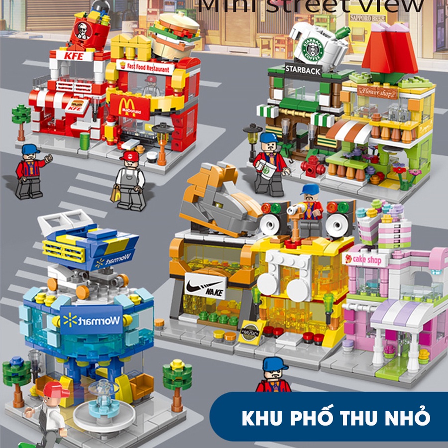 Lego Lắp Ráp Cửa Hàng, Lắp Ghép Thông Minh, Dễ Thương, Độc Đáo Cho Bé