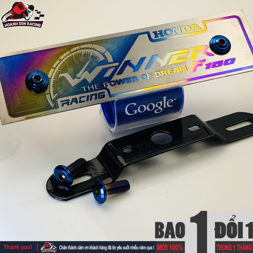 Bảng tên titan WINNER titan 100% gắn cho các đời xe winner TẶNG pát gắn bảng tên winner và ốc gắn bảng tên titan 6l2