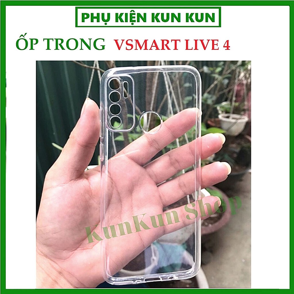 Ốp lưng Vsmart Live 4 - Dẻo -Trong suốt - lâu ố vàng -Thiết kế bảo vệ Camera không bị trầy xước -Chất liệu TPU cao cấp