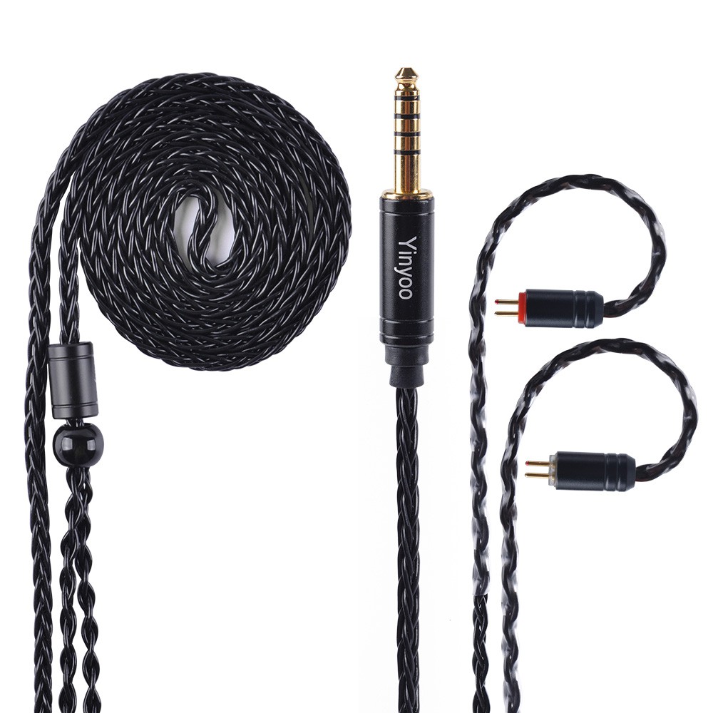 Yinyoo 8 Core Silver Plated Copper Balanced Cable 2.5/3.5/4.4mm With MMCX/2pin Connector For LZ A5 KZ AS10 ZS10 CCA C10 C16