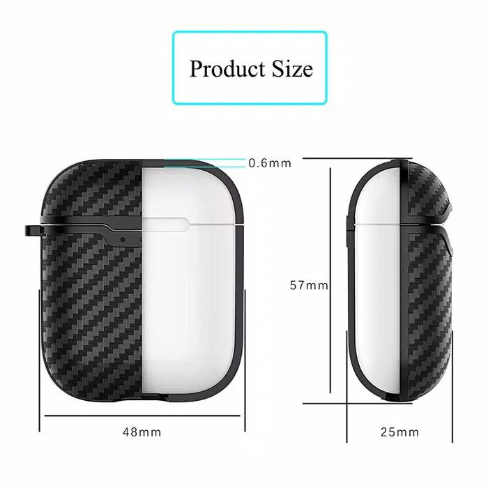 Ốp Vỏ Bảo Vệ Hộp Sạc Tai Nghe Airpods 1 & 2 Bằng Sợi Carbon Chống Sốc | BigBuy360 - bigbuy360.vn