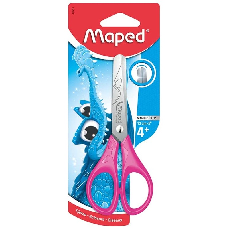 Kéo Học Sinh Maped Thép Không Gỉ - Đầu Tròn An Toàn Sử Dụng