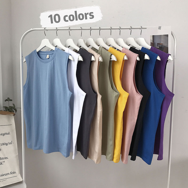 Áo ba lỗ nam Hàn Quốc simple bigsize unisex base top màu sắc đơn giản áo tanktop unisex áo ba lỗ bigsize áo Áo Ba Lỗ Nam
