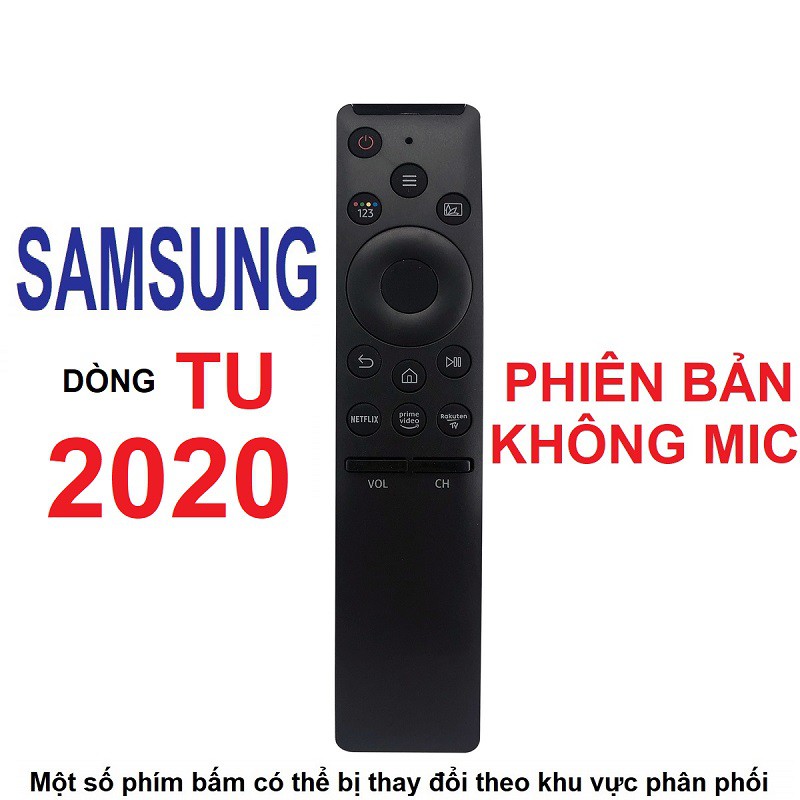 Remote điều khiển tivi SAMSUNG smart dòng TU không mic (Model 2020 - One remote phiên bản rút gọn)