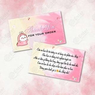 100 Phiếu Cám Ơn, Cardvisit (In 2 mặt cán màng lụa)