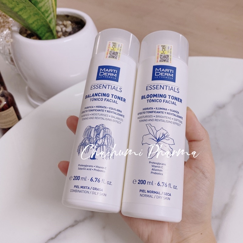 Martiderm essentials blooming toner dưỡng ẩm cho da thường đến khô