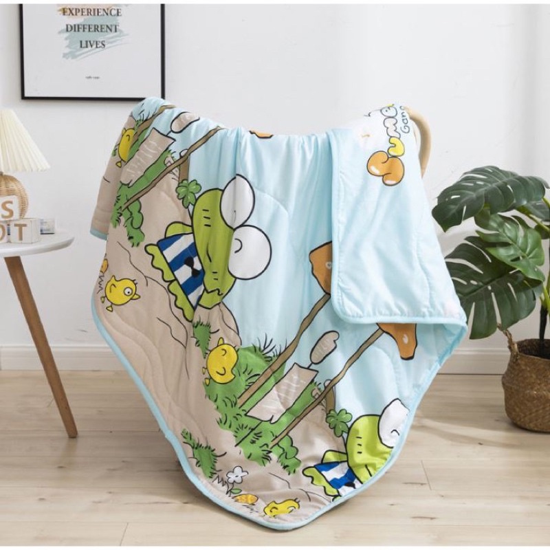 Chăn Hè , Chăn Cotton Cho Bé Chăn Đũi Trần Bông 3 Lớp Kích Thước 1M1X1M4