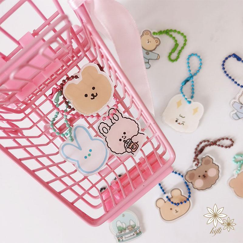 【kifli】Móc Khóa Bằng Acrylic Họa Tiết Hoạt Hình Dễ Thương