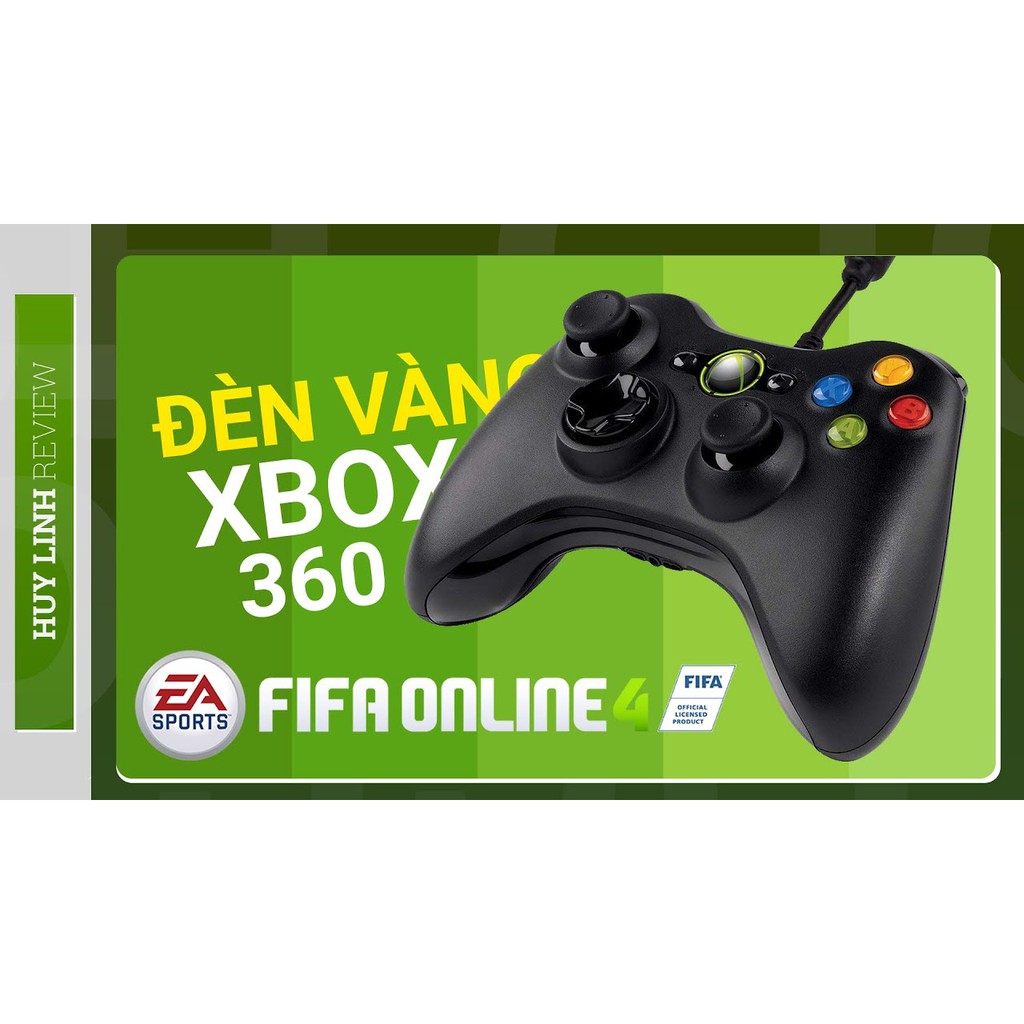 Tay cầm chơi game fifa online 4 xbox 360 full box rung mạnh có dây, skill xoay 360 all game pc, laptop