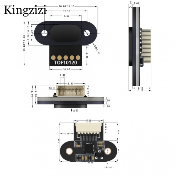 Mô Đun Cảm Biến Khoảng Cách Bằng Tia Laser tof10120 10-180cm Cho Arduino UART I2C IIC