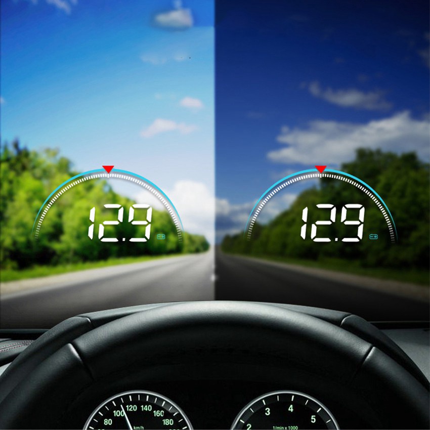 Thiết bị hiển thị và cảnh báo tốc độ hắt kính lái xe ô tô Hud M8 - OBD 2, dùng được cho đa phần các loại xe