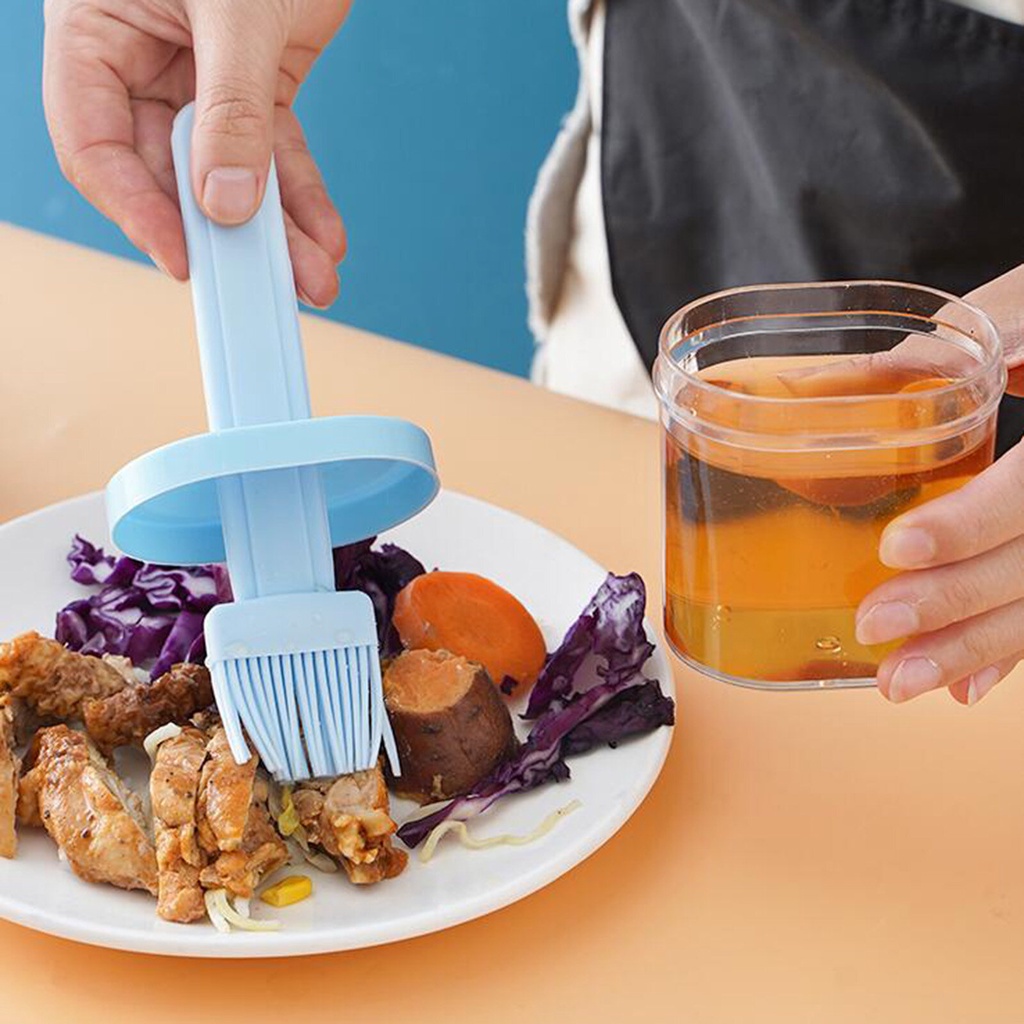 Chai Đựng Dầu Có Cọ Quét Tiện Dụng, Cọ Quét Dầu Nướng Bbq. Nướng bếp. Dầu rửa bánh Pancake.