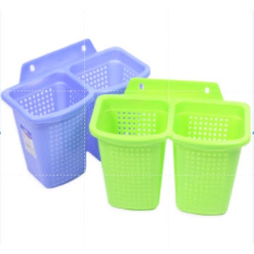 ống đựng đũa 2 ngăn nhựa (ko nắp)- ❖Khuyenmai247❖