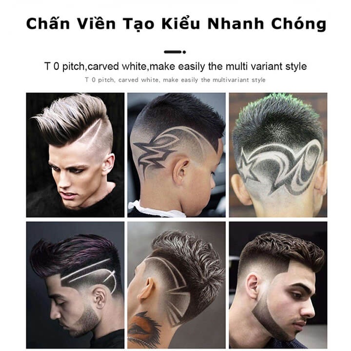 Tông đơ chấn viền máy tạo kiểu tóc chuyên nghiệp, tông đơ cắt tóc đa năng cạo râu, bấm viền hớt tóc gia đình