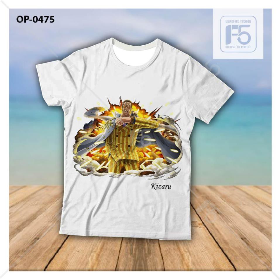 (SALE) Áo Thun Áo Phông OnePiece - Kizaru Đô Đốc OP475