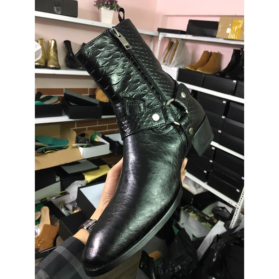 Harness Boot Leather Python