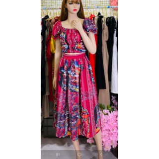 Set đầm thổ cẩm hình thật ...sale..