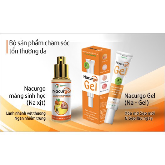 ✅  Nacurgo Gel - Tuýp 20g - Dưỡng Da, Ngăn Ngừa Sẹo.