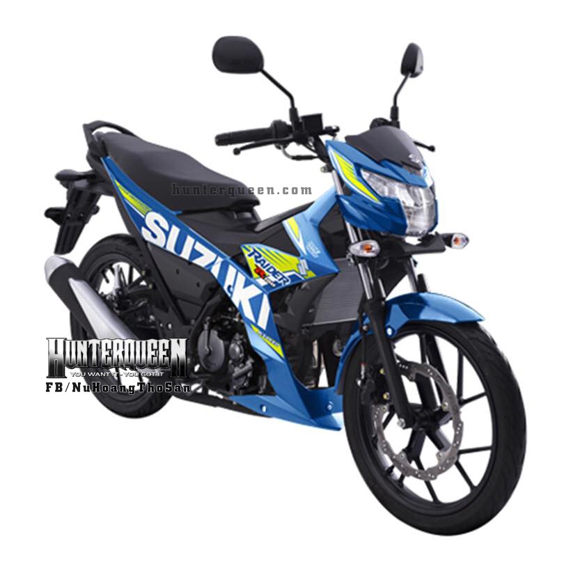 Tem in UV cao cấp. Tem xe Raider FI xanh. Sắc nét tuyệt đối, chuẩn từng chi tiết. Ép keo nhiệt bóng loáng chống phai màu