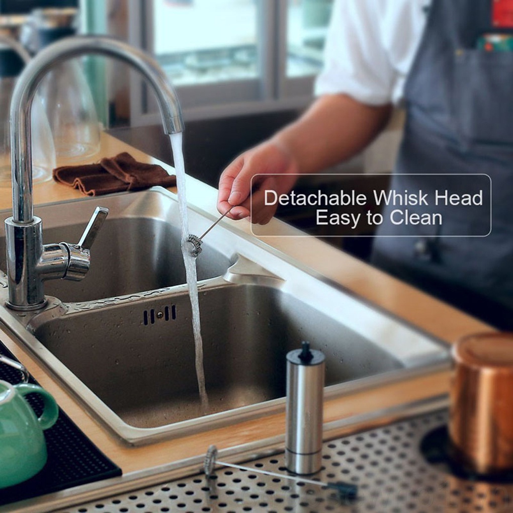 Máy đánh sữa tạo bọt Mini cầm tay bằng thép không gỉ tiện dụng cho nhà bếp