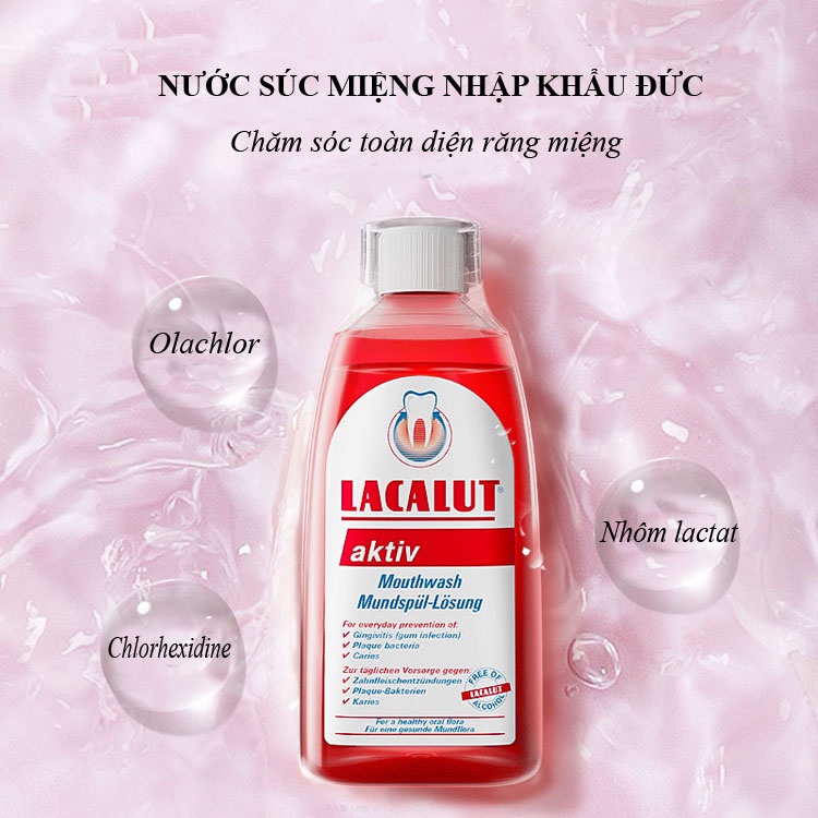 Nước Súc Miệng Lacalut Aktiv Chăm Sóc Nướu Giảm Các Vấn Đề Về Nướu Chống Sâu Răng Và Hơi Thở Thơm Mát