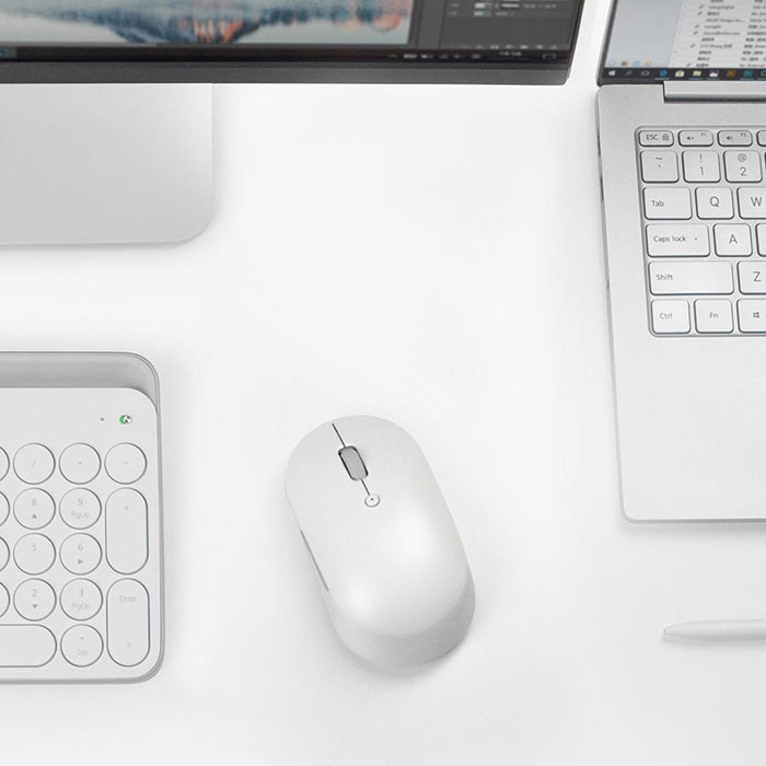 Chuột máy tính không dây XIAOMI MI DUAL - Kết nối Bluetooth - Không gây tiếng ồn - Hàng Chính Hãng