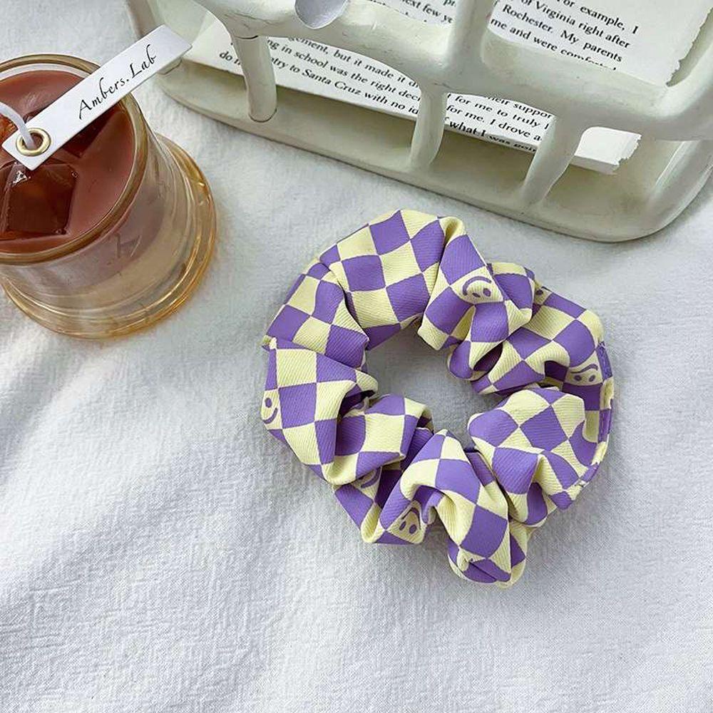 IVORY Dây Buộc Tóc Cao Su Hình Mặt Cười Nhiều Màu Phong Cách Hàn Quốc