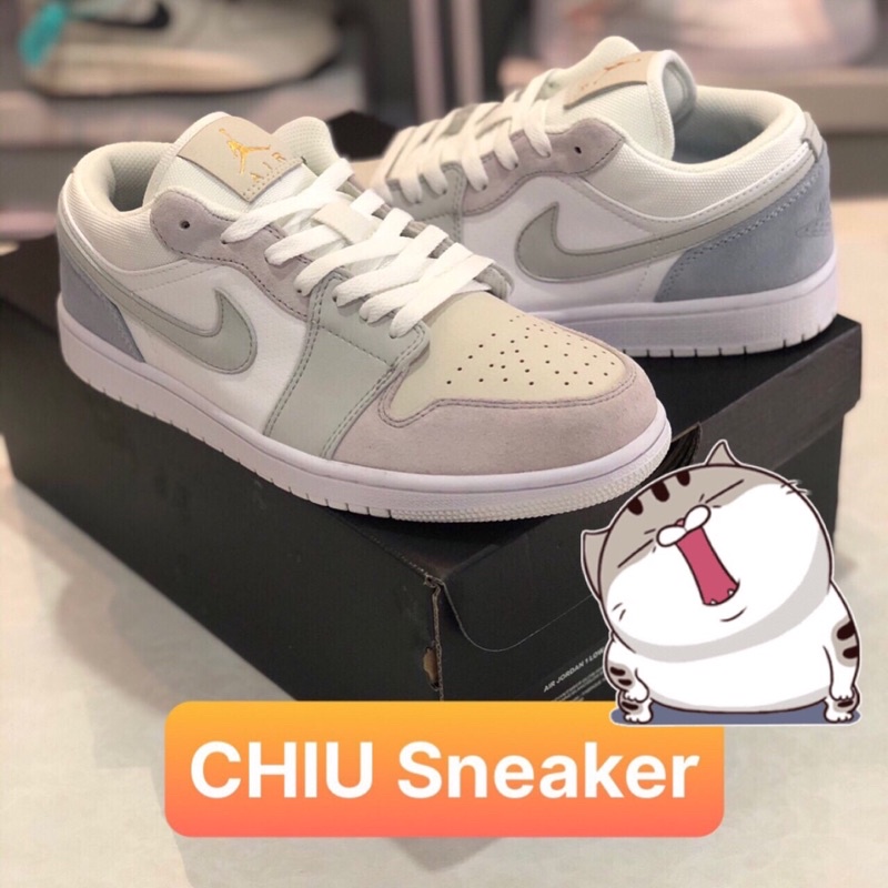 [ CHIU Sneaker ] Giày thể thao Jordan cổ thấp paris phiên bản cao cấp jd1 low paris da thật