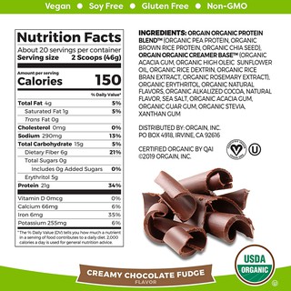 Bột protein pha sữa ngũ cốc hữu cơ thuần chay Orgain