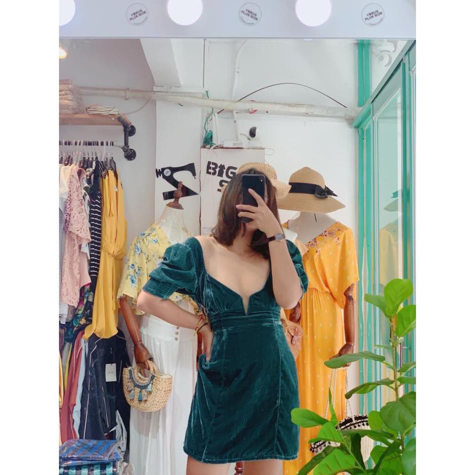 PLUSSIZE ĐẦM F21 NHUNG XUẤT XỊN BIGSIZE OUTLETSALE
