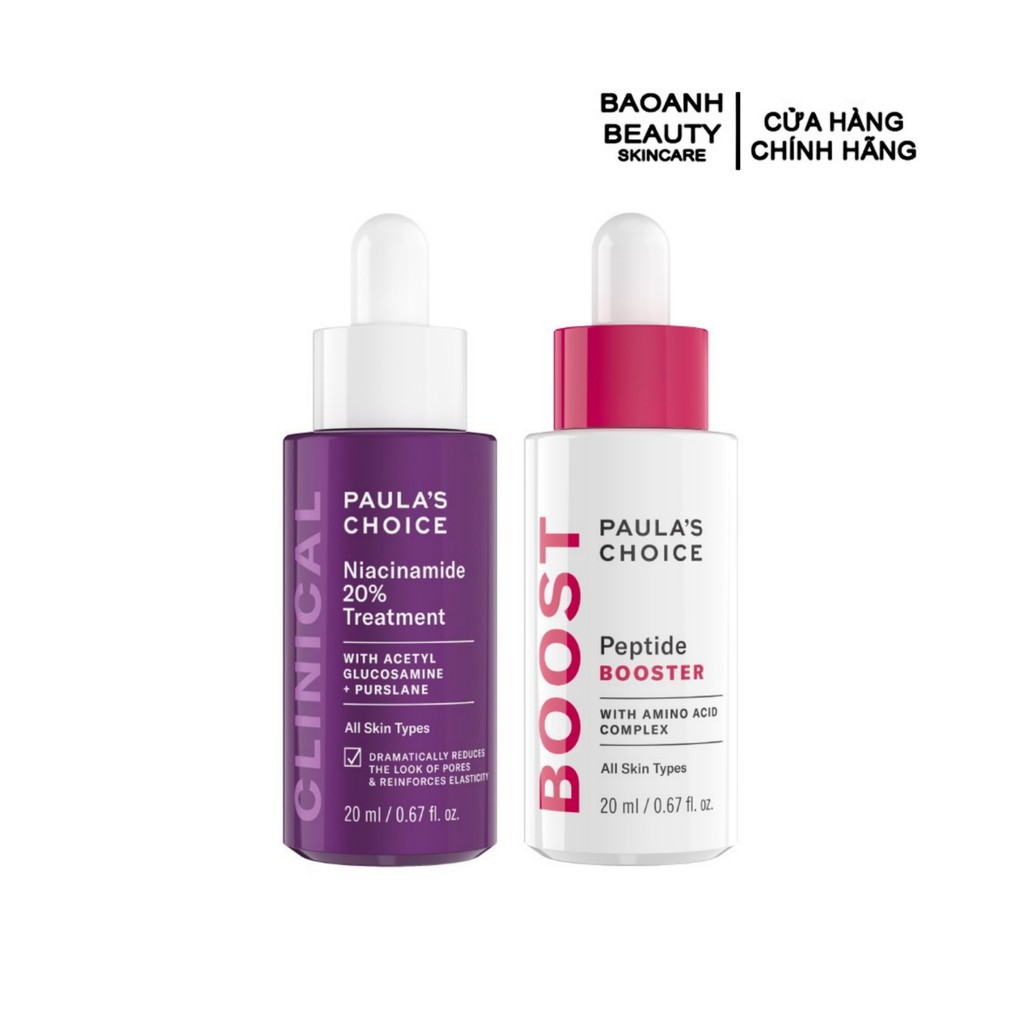 BỘ SẢN PHẨM NIACINAMIDE + PEPTIDE LÀM MỊN VÀ SĂN CHẮC DA PAULA'S CHOICE 8030-9550