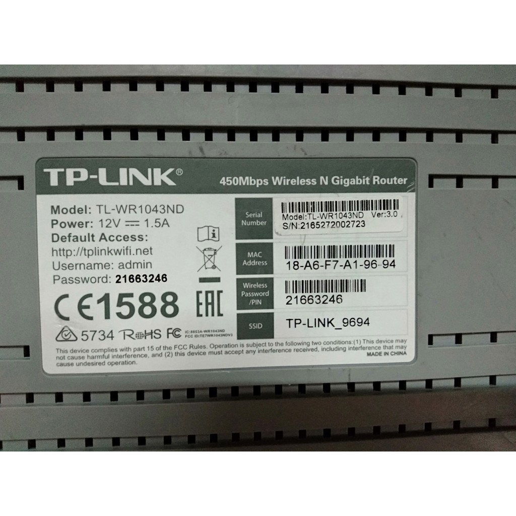 Bộ Phát Wifi TPLINK TL-WR1043ND, Router Gigabit Chuẩn N Không Dây Tốc Độ 450Mbps, Hàng Chính Hãng