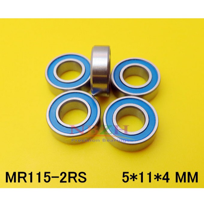 Bộ 4 vòng bi MR115RS 5*11*4mm màu xanh dương - MR115 2RS