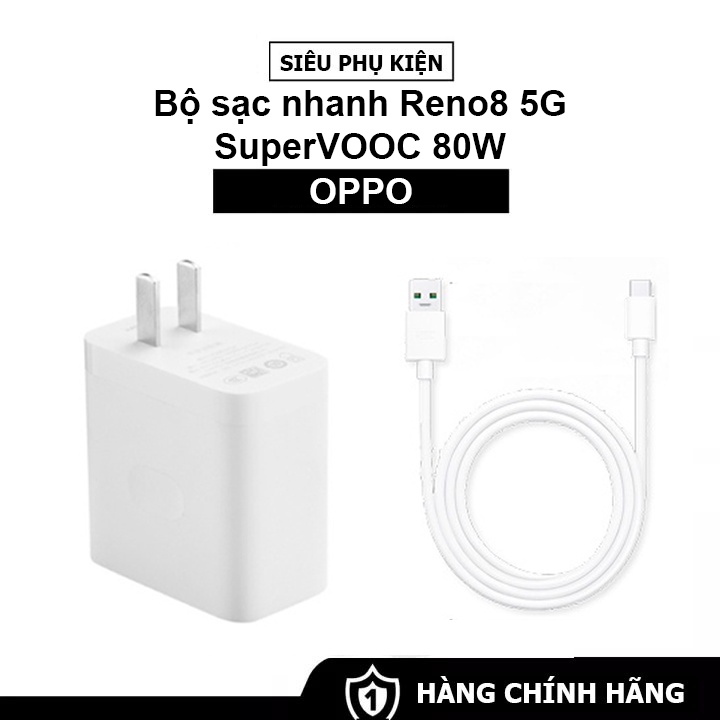 Bộ Sạc Nhanh OPPO Reno8 5G - SuperVOOC 80W - Hàng Chính Hãng