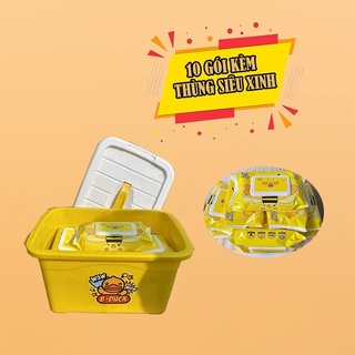 Khăn giấy con vịt vàng dễ thương (tặng kèm thùng)