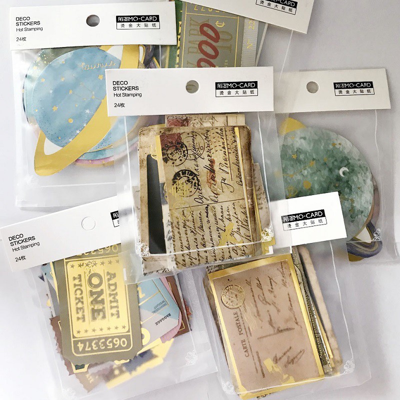 Gói 24 sticker nhũ SG2401 Gachini