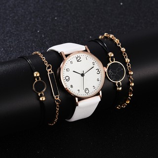 Set 5 Đồng Hồ Quartz Dây Da Cho Nữ