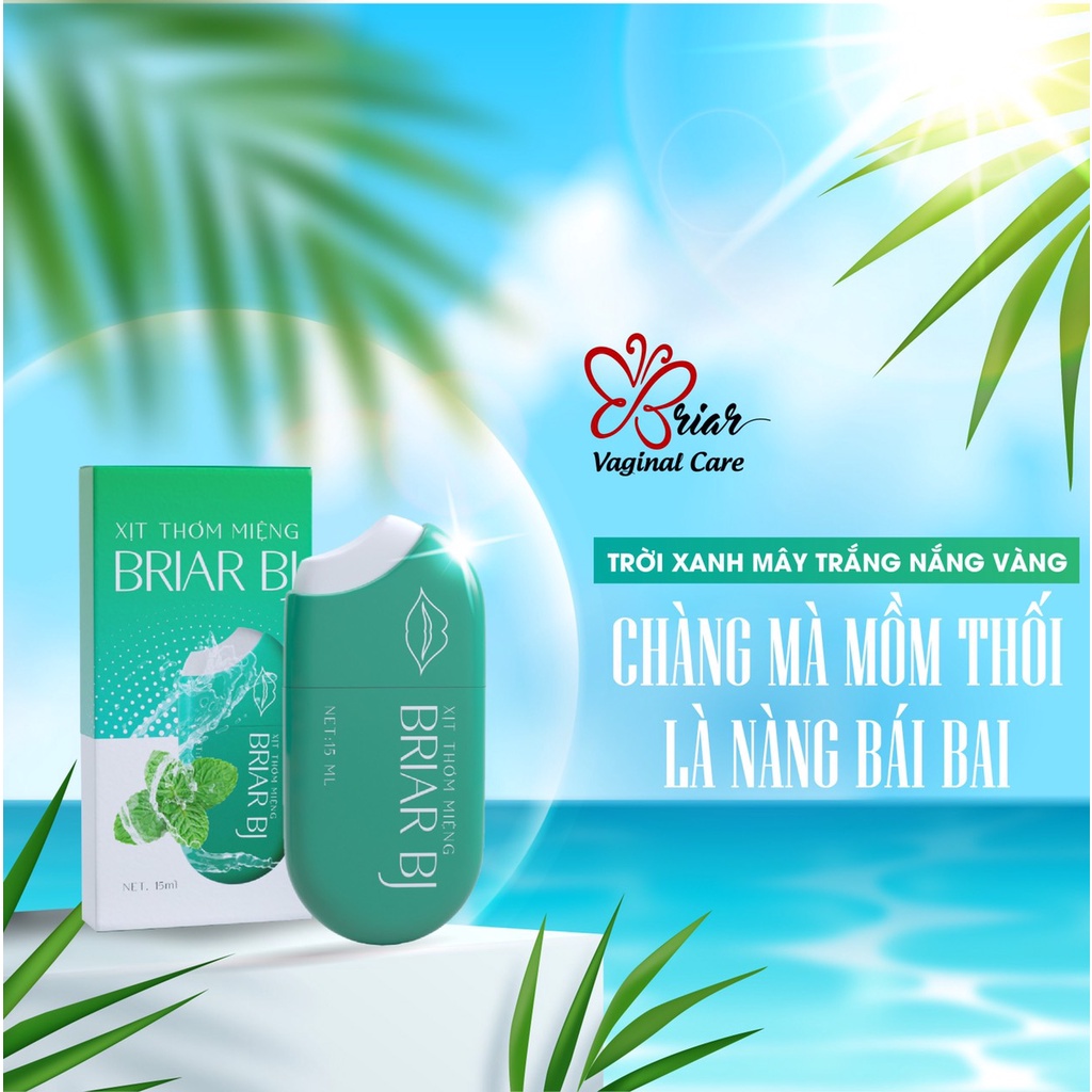 Xịt Thơm Miệng Briar BJ - Cho Hơi Thở Thơm Mát Cả Ngày, Chông Hôi Miệng, Tự Tin Để Gần Nhau Hơn