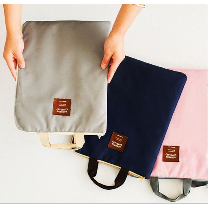 Multilayer A4 Paper File Folder Bag Zipper Portable Document Bag Office School