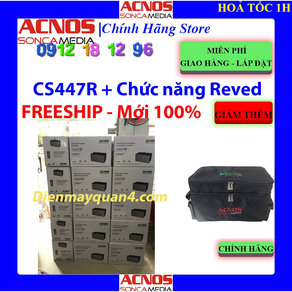 Dàn Âm Thanh Di Động ACNOS CS447R, New 2022, Có chức năng Reverd