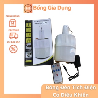 Bóng Đèn Led Tích Điện Loại 100w Có Điều Khiển Từ Xa, Củ Sạc Kèm Theo