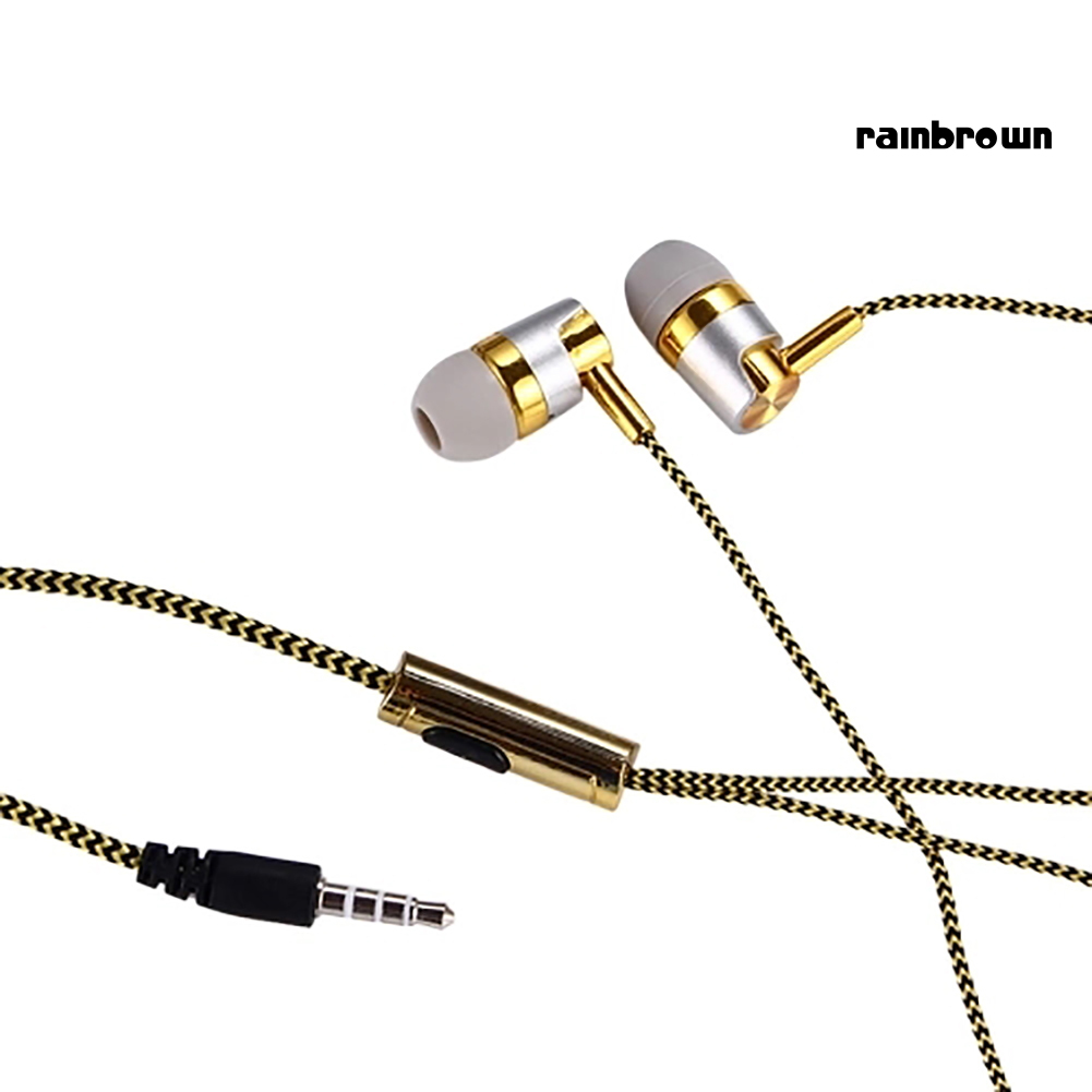 /REJ/ 3.5mm Wired In-ear Stereo Music Earphone Earpiece Hands-free Mic for Smart Phone