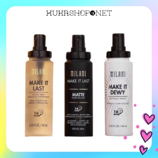 Xịt khóa nền makeup giữ lớp trang điểm Milani Make It Last/Dewy/Matte Setting Spray (60ml)